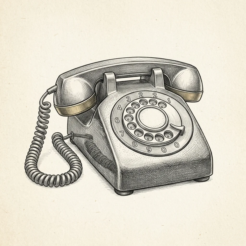 Vintage Telephone Sketch